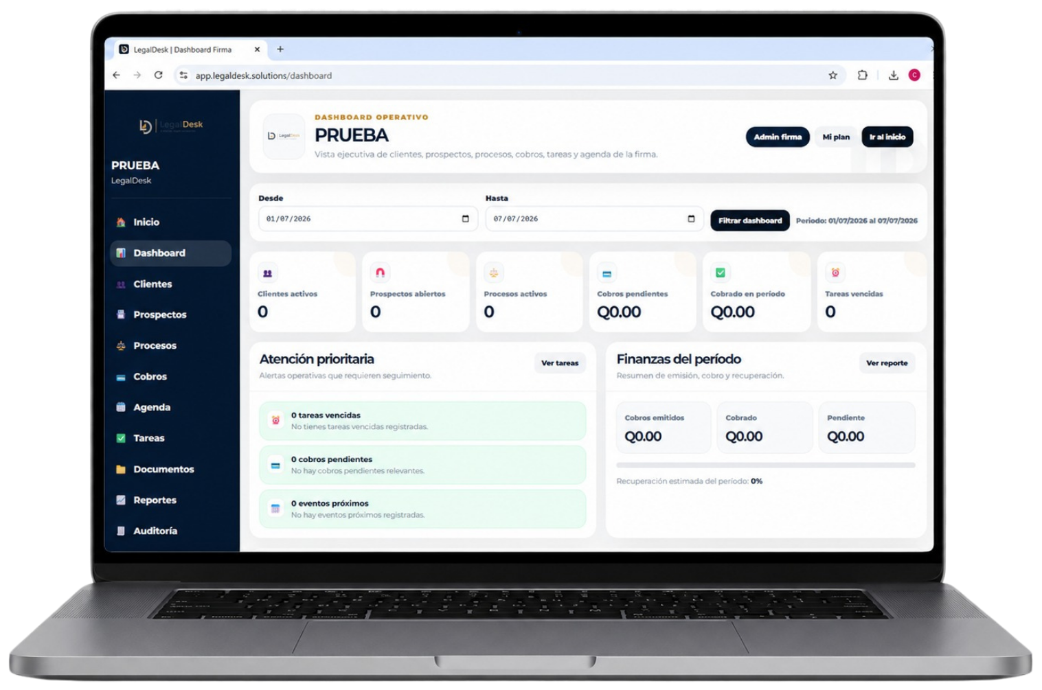 LegalDesk, sistema legal para abogados y firmas